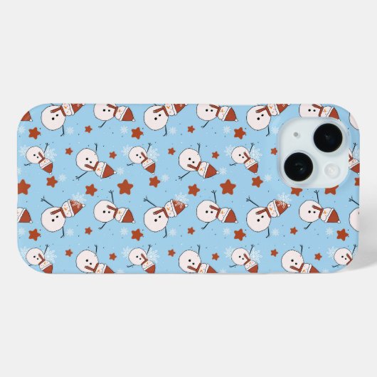 Cute Snowman Holiday Phone Case Case-Mate iPhoneケース (裏面 (横))