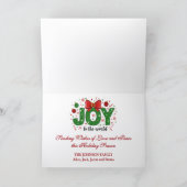 Cute Snowman in Plaid Hat Christmas シーズンカード (内部)