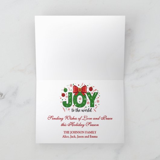 Cute Snowman in Plaid Hat Christmas シーズンカード (内部)