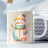 Cute Snowman Let It Snow コーヒーマグカップ
