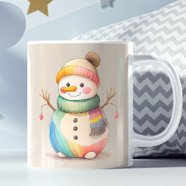 Cute Snowman Let It Snow コーヒーマグカップ