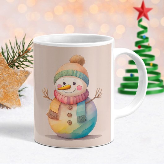 Cute Snowman Let It Snow コーヒーマグカップ