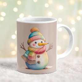 Cute Snowman Let It Snow コーヒーマグカップ