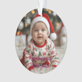 Cute Snowman Ornament | Cozy Pastel Christmas オーナメント (正面)