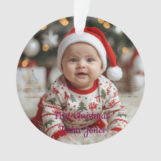 Cute Snowman Ornament | Cozy Pastel Christmas オーナメント (正面)