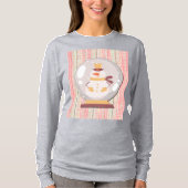 Cute Snowman Snow Globe Art on T-Shirt Tシャツ (正面)