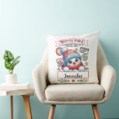 Cute Snowman Throw Pillow クッション (椅子)