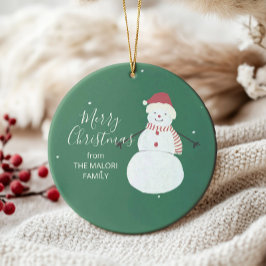 Cute Snowman | Whimsical Christmas Holiday Design フェイバータグ