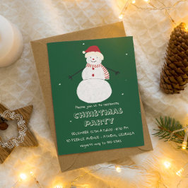 Cute Snowman | Whimsical Christmas Holiday Design 招待状