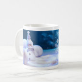 Cute Snowman Winter / Christmas Mug コーヒーマグカップ (正面左)