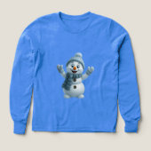 Cute Snowman with Blue Scarf – Adorable Winter Chr (デザイン正面)