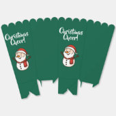 Cute Snowman with Red Scarf and Santa Hat フェイバーボックス (見開き)