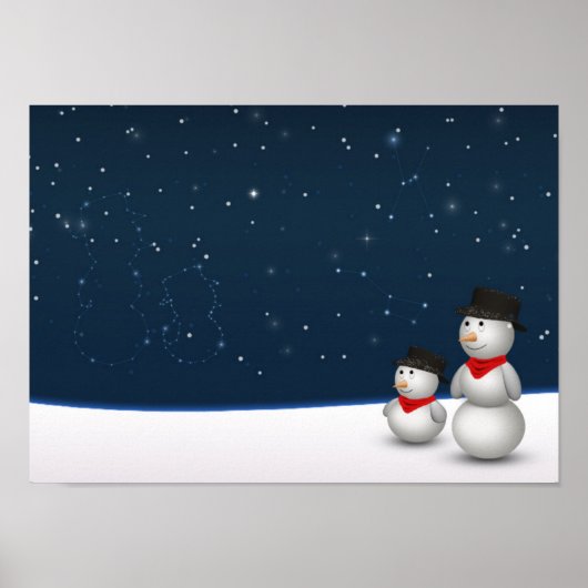Cute Snowmen Constellation ポスター (正面)