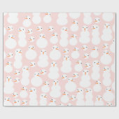 Cute Snowmen Wrapping Paper ラッピングペーパー (フラット)