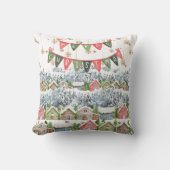 Cute Snowy Christmas Village クッション (正面)