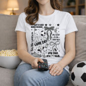 Cute Soccer Game Day Bow Coquette Collage Tシャツ