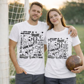 Cute Soccer Game Day Bow Coquette Collage Tシャツ