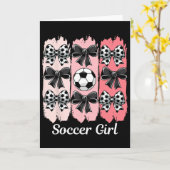 Cute Soccer Girl Coquette Bow Soccer Girl Soccer B カード (黄色い花)
