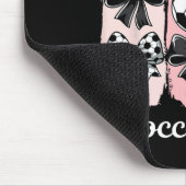 Cute Soccer Girl Coquette Bow Soccer Girl Soccer B マウスパッド (コーナー)