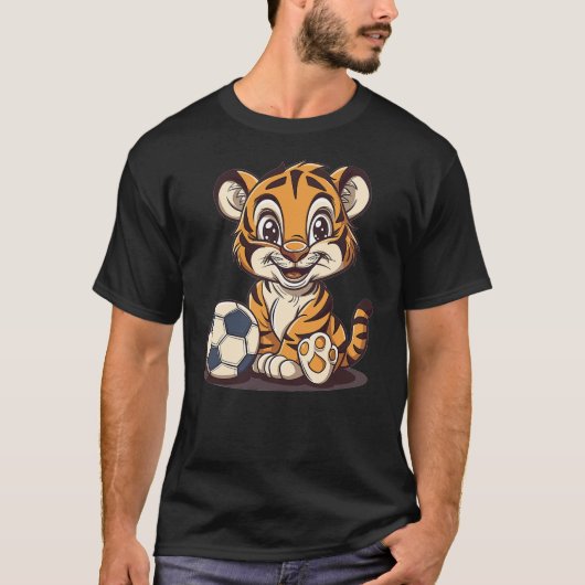 Cute Soccer Tiger Tシャツ (正面)