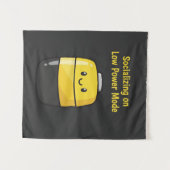 Cute Social Battery "Socializing on Low Power Mode タペストリー (正面(横))