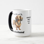 Cute Soft Brown Morning Dachshund Personalize モーフィングマグカップ (正面左)