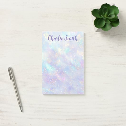 Cute soft pastel background script name ポストイット (オフィス)