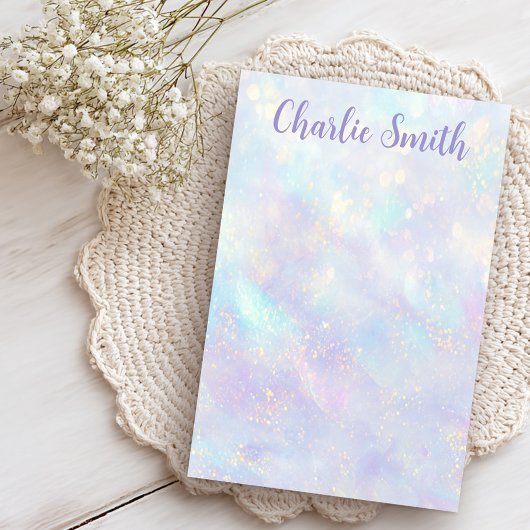 Cute soft pastel background script name ポストイット