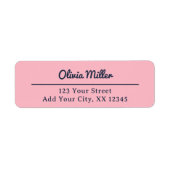 Cute Soft Pink Trendy Address Label ラベル (正面)