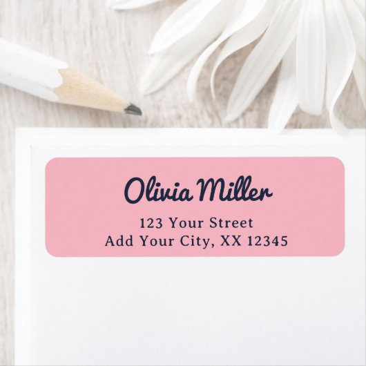 Cute Soft Pink - Trendy Address Label ラベル (インサイチュ)