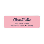 Cute Soft Pink - Trendy Address Label ラベル (正面)