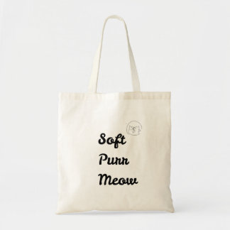 Cute "Soft Purr Meow" Cat Lover Tote Bag トートバッグ