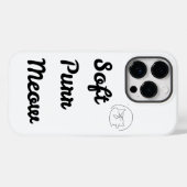 Cute "Soft Purr Meow" Minimalist Cat Phone Case Case-Mate iPhoneケース (裏面 (横))