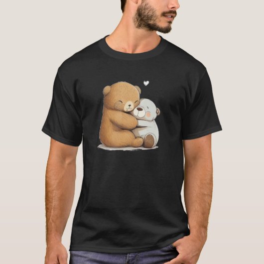 Cute soft Toy hug for Teddy Bear and stuffed Anima Tシャツ (正面)