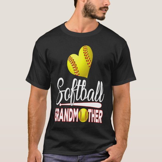 Cute Softball Grandmother Baseball Women Mother's Tシャツ (正面)