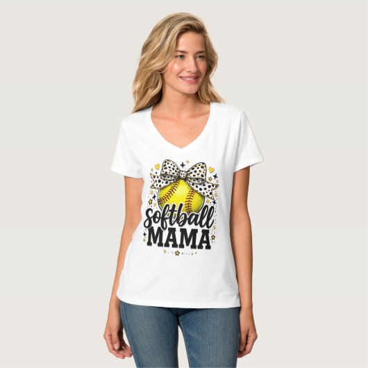 Cute Softball Mama Tシャツ (正面フル)