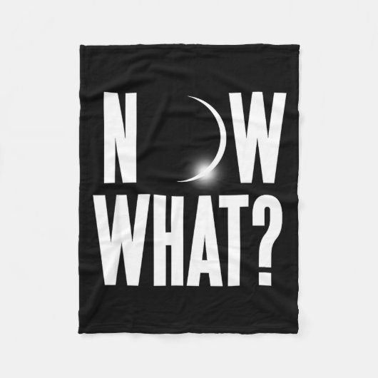 Cute Solar Eclipse August 2017 フリースブランケット (正面)