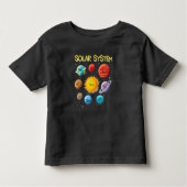 Cute Solar System Cartoon Planets トドラーTシャツ (正面)