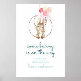 Cute Some Bunny Is On The Way Nursery ポスター
