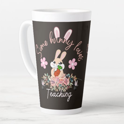 Cute some bunny loves teaching mug カフェラテマグ (左アングル)
