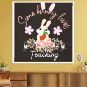 Cute some bunny loves teaching mug キャンバスプリント (インサイチュ (リビング))