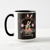 Cute some bunny loves teaching mug マグカップ (左)