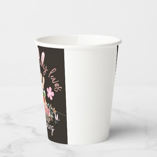 Cute some bunny loves teaching mug 紙コップ (左)