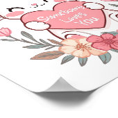 Cute "Somebunny Loves You" Pun ポスター (角)