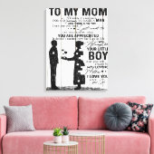 Cute Son To My Mom Gift | Lovely Family Gift キャンバスプリント (インサイチュ (リビング))