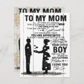 Cute Son To My Mom Gift | Lovely Family Gift 招待状 (正面/裏面)