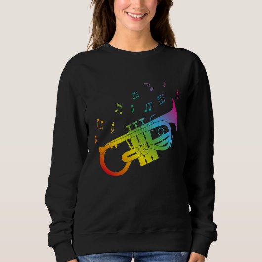 Cute Soprano Cornet player gay musicians LGBTQ+ ga スウェットシャツ (正面)