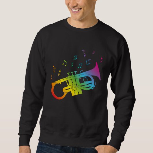 Cute Soprano Cornet player gay musicians LGBTQ+ ga スウェットシャツ (正面)
