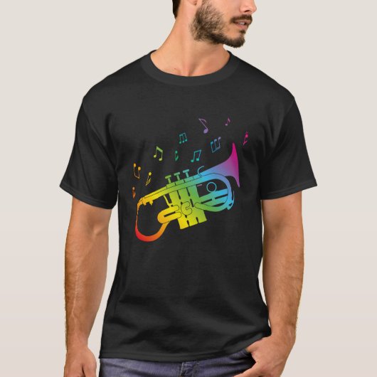 Cute Soprano Cornet player gay musicians LGBTQ+ ga Tシャツ (正面)