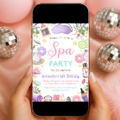 Cute Spa Pamper Party Girl Birthday 招待状